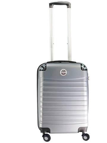 Geographical Norway Hardcase-Trolley "Shock" in Silber - (B)34 x (H)52 x (T)21 cm