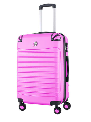 Geographical Norway Hardcase-Trolley "Shock" in Rosa - (B)34 x (H)52 x (T)21 cm