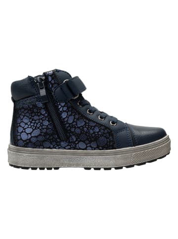 lamino Leren sneakers donkerblauw