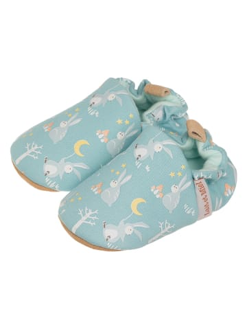 Lait et Miel Baumwoll-Krabbelschuhe "Rabbit" in Hellblau