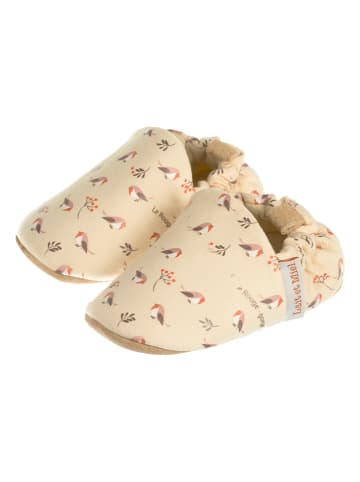 Lait et Miel Baumwoll-Krabbelschuhe "Robin" in Beige