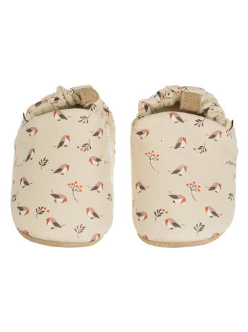 Lait et Miel Baumwoll-Krabbelschuhe "Robin" in Beige
