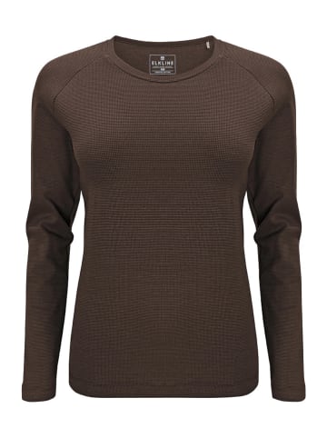 elkline Longsleeve "Feel free" in Braun