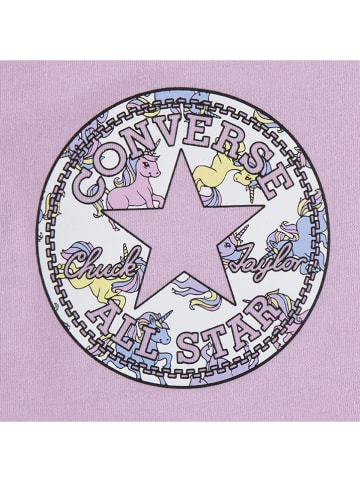 Converse 2-częściowy zestaw w kolorze szaro-biało-fioletowym ze wzorem