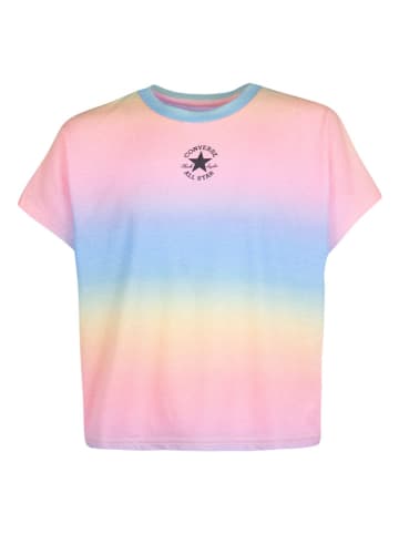 Converse Shirt in Rosa/ Hellblau/ Gelb
