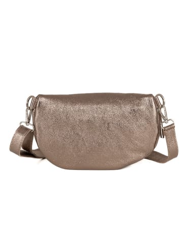 Anna Morellini Leder-Gürteltasche "Berenice" in Bronze - (B)25 x (H)14 x (T)1 cm