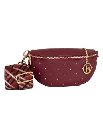 Lia Biassoni Leder-Brusttasche in Bordeaux - (B)30 x (H)19 x (T)2 cm