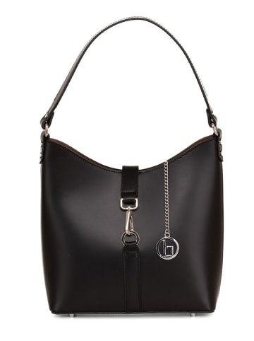 Lia Biassoni Leren schoudertas zwart - (B)27 x (H)29 x (D)9 cm