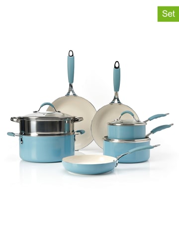 Brandt 10-delige kookgereiset lichtblauw