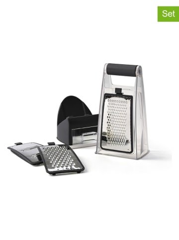 Brandt 5-delige raspenset transparant/zwart - (H)28,5 cm