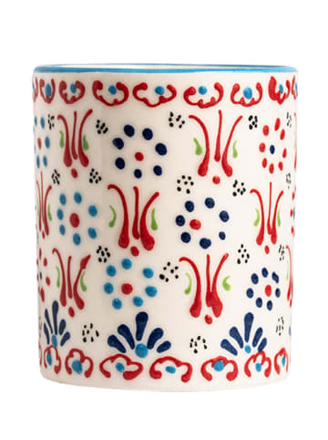 Ottoman Tandenborstelbeker "Tavus" meerkleurig - (H)9,5 x Ø 8 cm