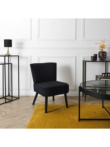 Rétro Chic Fotel w kolorze czarnym - 55 x 76 x 63 cm