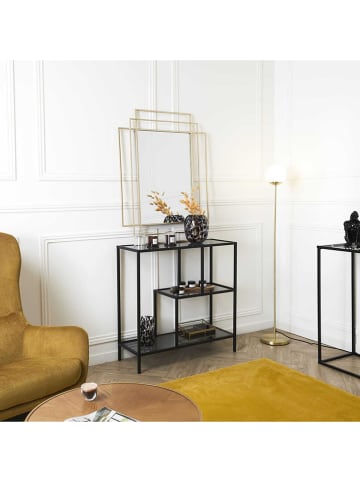 Rétro Chic Standregal in Schwarz - (B)80 x (H)79,5 x (T)30 cm