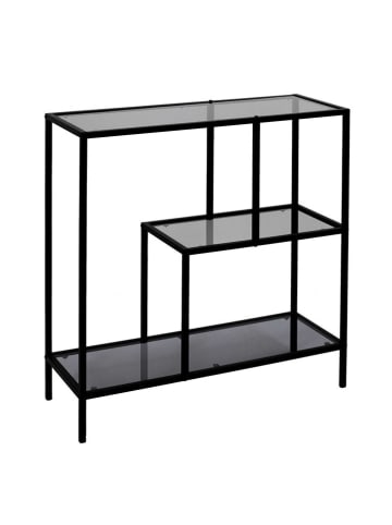Rétro Chic Standregal in Schwarz - (B)80 x (H)79,5 x (T)30 cm