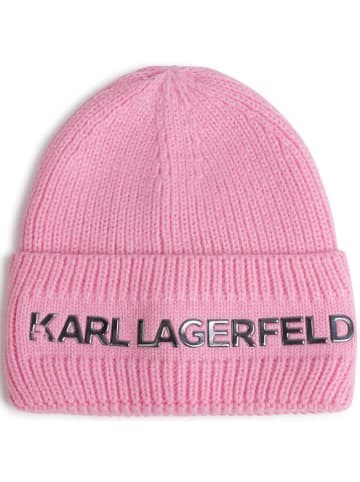 Karl Lagerfeld Kids Czapka w kolorze różowym