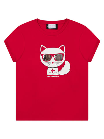 Karl Lagerfeld Kids Koszulka w kolorze czerwonym