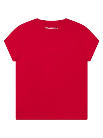 Karl Lagerfeld Kids Koszulka w kolorze czerwonym