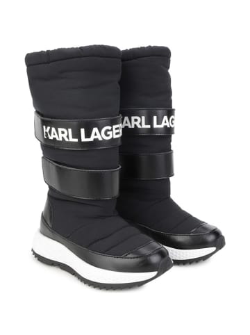Karl Lagerfeld Kids Kozaki zimowe w kolorze czarnym