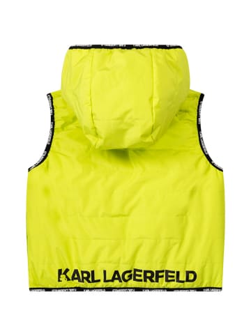 Karl Lagerfeld Kids Wende-Weste in Gelb/ Schwarz