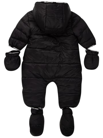 Karl Lagerfeld Kids Kombinezon zimowy w kolorze czarnym
