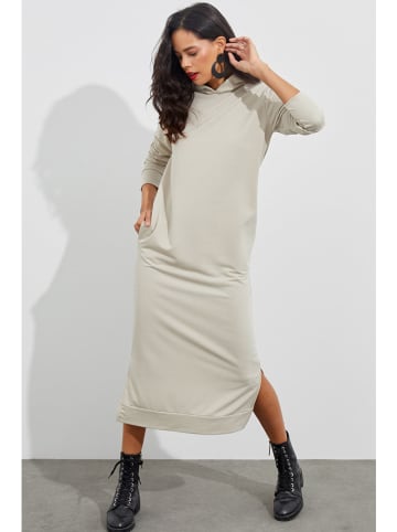 Cool and sexy Sweatkleid in Hellgrau