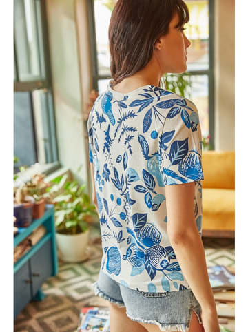 Olalook Shirt crème/blauw