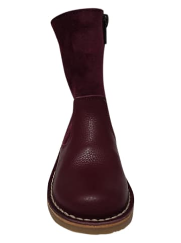 kmins Leder-Winterstiefel in Bordeaux