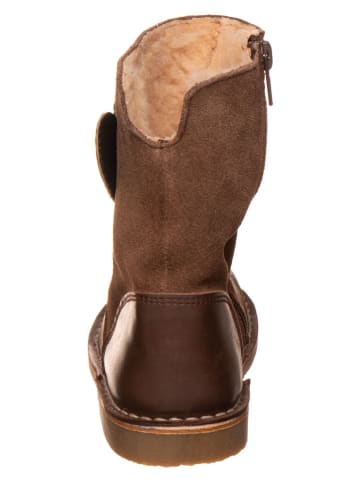 kmins Leder-Winterstiefel in Braun