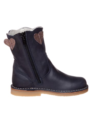 kmins Leren boots donkerblauw