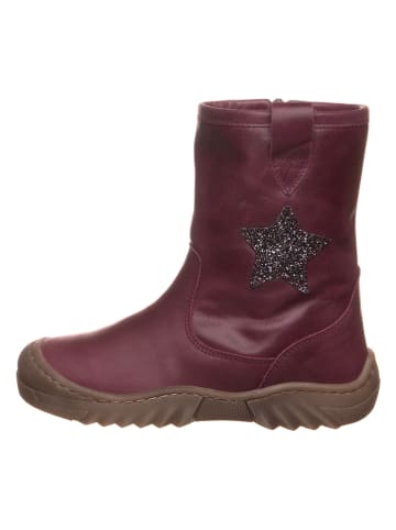 kmins Leren winterboots donkerrood