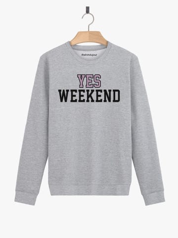 WOOOP Bluza "Yes Weekend" w kolorze szarym