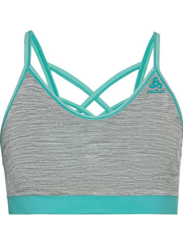Odlo Biustonosz sportowy "Seamless Soft" w kolorze turkusowym