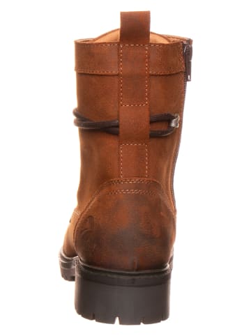TRAVELIN' Leder-Boots in Hellbraun