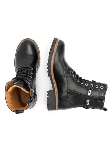 TRAVELIN' Leren boots "Kvosted" zwart