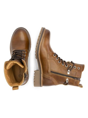 TRAVELIN' Leder-Boots "Kvosted" in Hellbraun