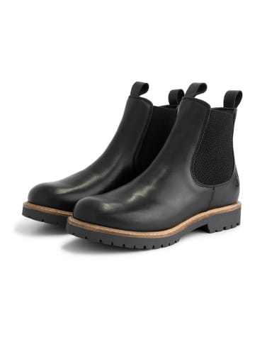 TRAVELIN' Leder-Chelsea-Boots "Randers" in Schwarz