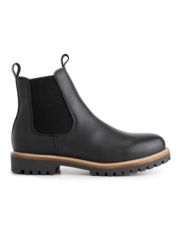 TRAVELIN' Leder-Chelsea-Boots "Randers" in Schwarz