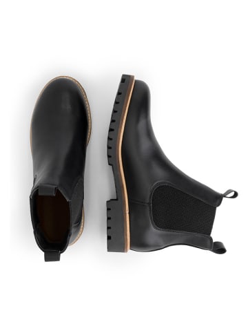 TRAVELIN' Leder-Chelsea-Boots "Randers" in Schwarz