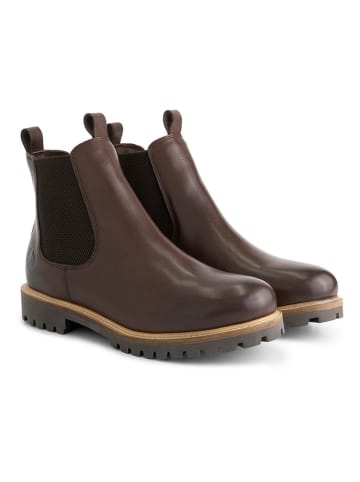 Travelin` Leder-Chelsea-Boots "Randers" in Braun