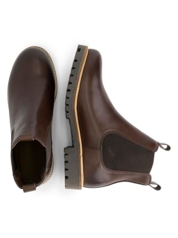 Travelin` Leder-Chelsea-Boots "Randers" in Braun