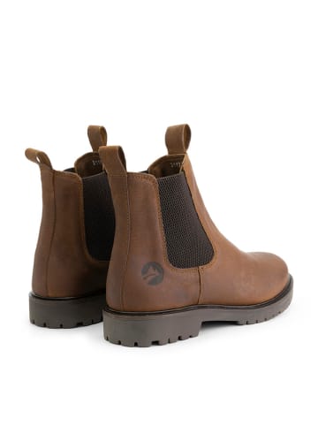 Travelin` Leren chelseaboots "Rodhus" bruin