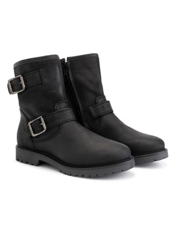 TRAVELIN' Leder-Boots "Vattrup" in Schwarz