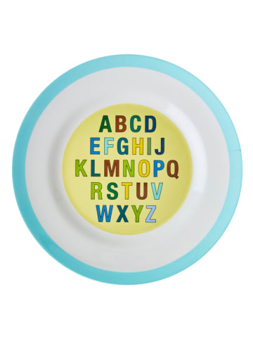 Rice Dinerbord "Alphabet" lichtblauw - Ø 25 cm