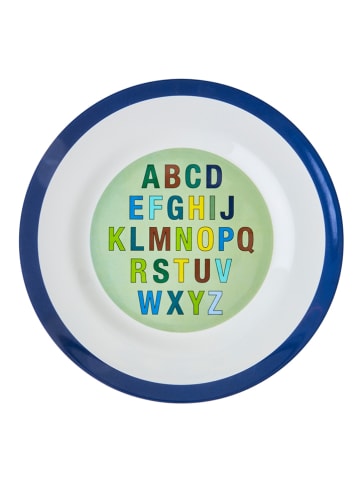 Rice Speiseteller "Alphabet" in Blau - Ø 25 cm