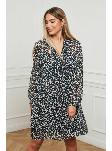 Plus Size Company Jurk "Agone" zwart/wit