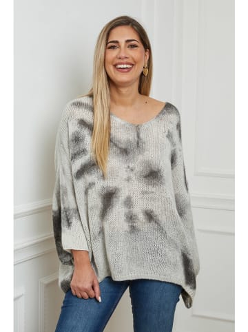 Plus Size Company Sweter "Archimede" w kolorze szaro-czarnym