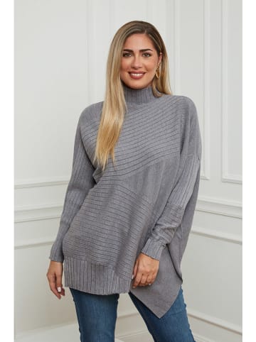 Plus Size Company Sweter "Bastos" w kolorze szarym