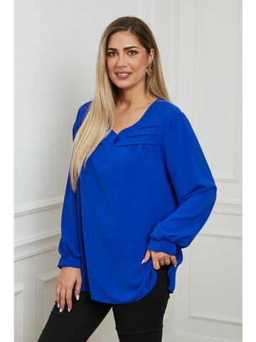 Plus Size Company Bluzka "Bedina" w kolorze niebieskim