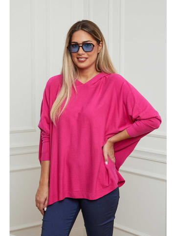Plus Size Company Hoodie "Caliss" in Pink