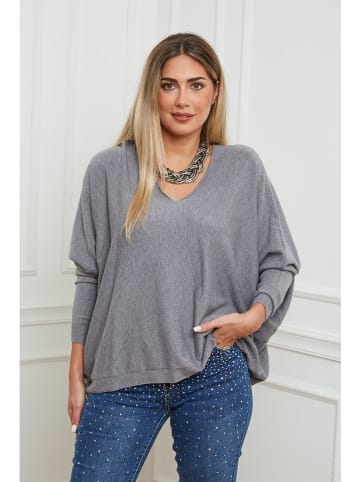 Plus Size Company Pullover "Cora" in Grau